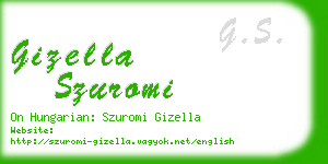 gizella szuromi business card